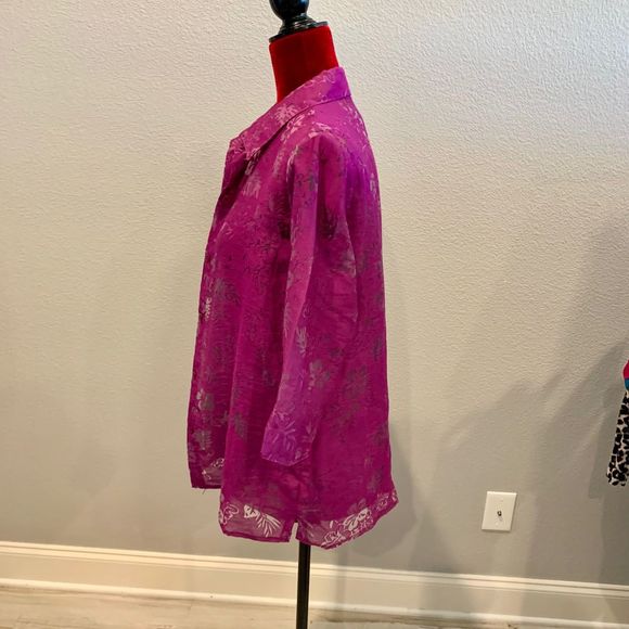 Salon Studio 2 piece purple top - Picture 3 of 5